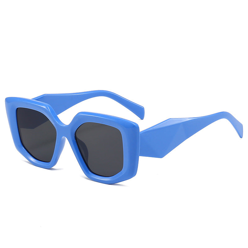 Wholesale Irregular Large Frame Rhombus Leg PC Sunglasses